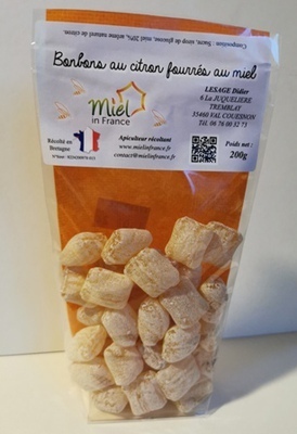 Bonbons au citron fourrés au miel – goût acidulé et douceur naturelle
