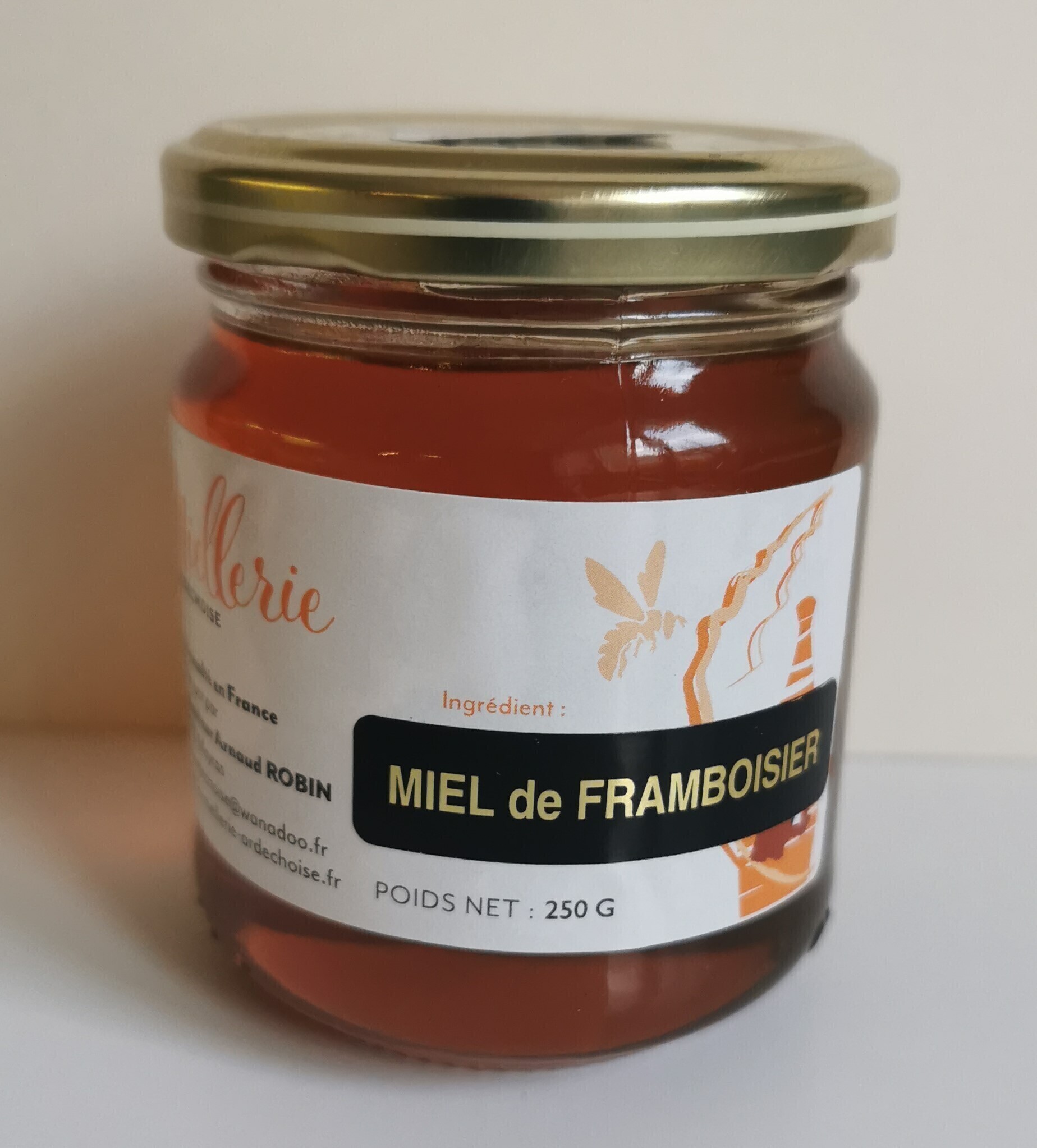 Miel de framboisier – arômes fruités et floraux, récolté en montagne